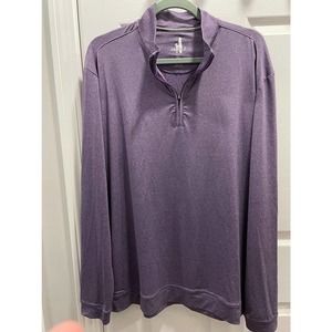 Johnnie O Shirt 1/4 Zip Pullover Mens XL Purple And Gray Lightweight